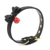 Collar with Bow and Rattle 44 cm Black Red