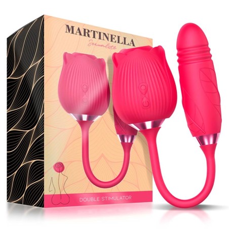 Martinella Clitoris Stimulator Suction Vibration and Thrusting Silicone USB