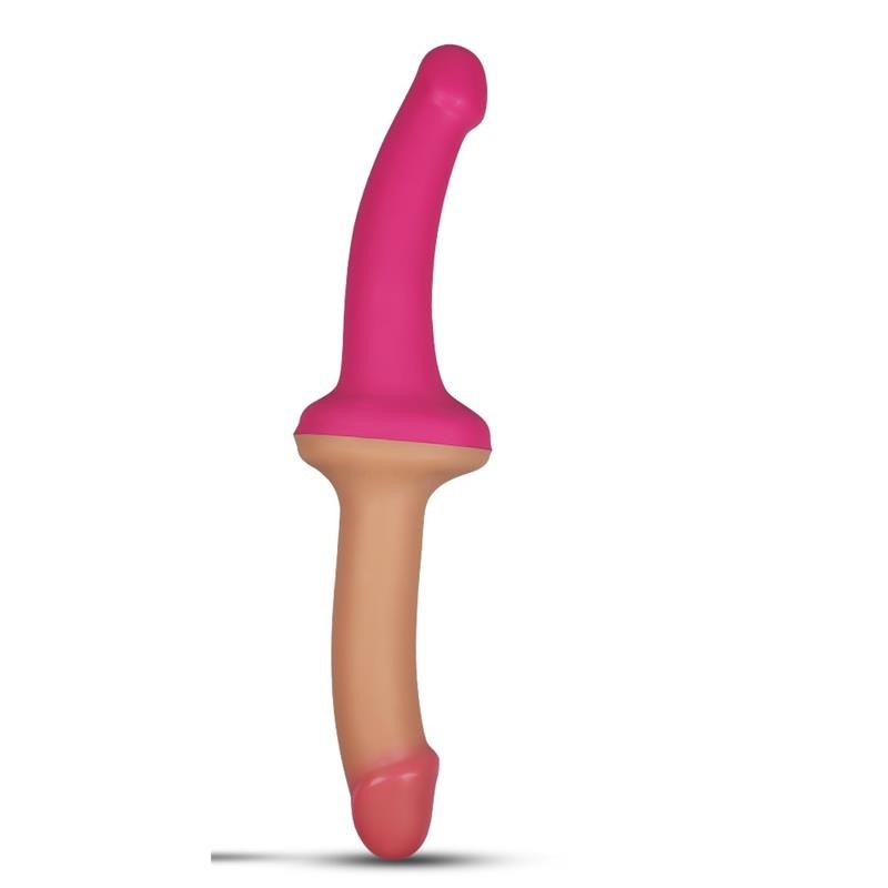 Double Dildo 125 Liquid Silicone Flesh and Pink