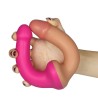 Double Dildo 125 Liquid Silicone Flesh and Pink