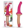 Double Dildo 125 Liquid Silicone Flesh and Pink