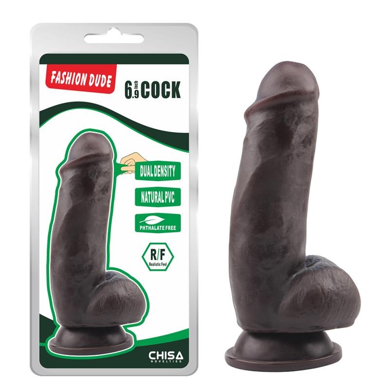 Dildo Dual Density Fashion Dude 175 x 49 cm Brown