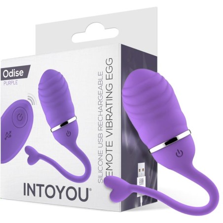 Vibrating Egg with Remote Control Odise USB Silicone Purple