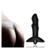 Butt Plug P Spot Spiral with Vibration Black