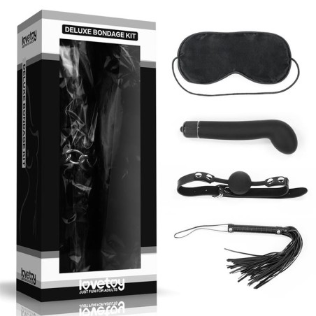 Bondage Kit Deluxe with Vibrator Black