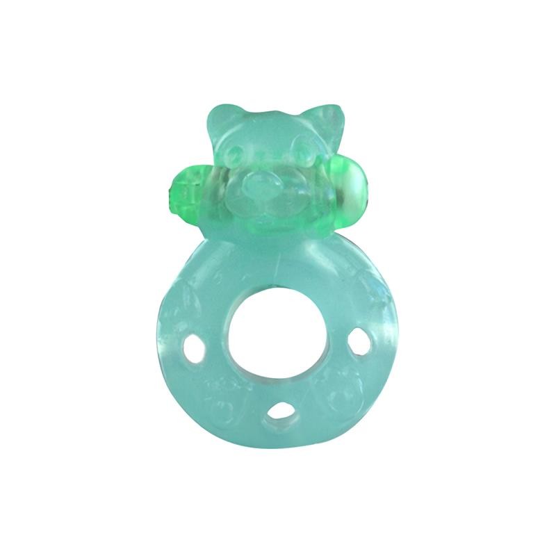 Vibrating Ring Flash Teddy Fluorescent Green