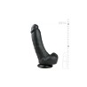 Realistic Dildo Black 20 cm