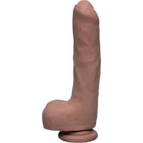 Dual Density Dildo Uncut D with Balls 9 Ultraskyn Caramel