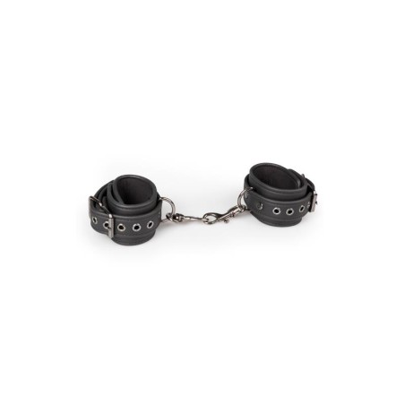 Black Synthetic Leather Handcuffs