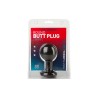 Round Butt Plug Medium Black